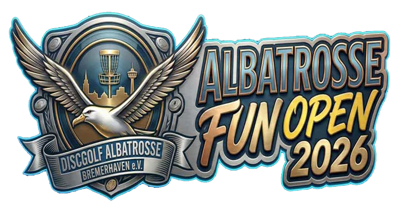 Logo AFO 2026, Bremerhaven,discgolf,frisbee,albatrosse